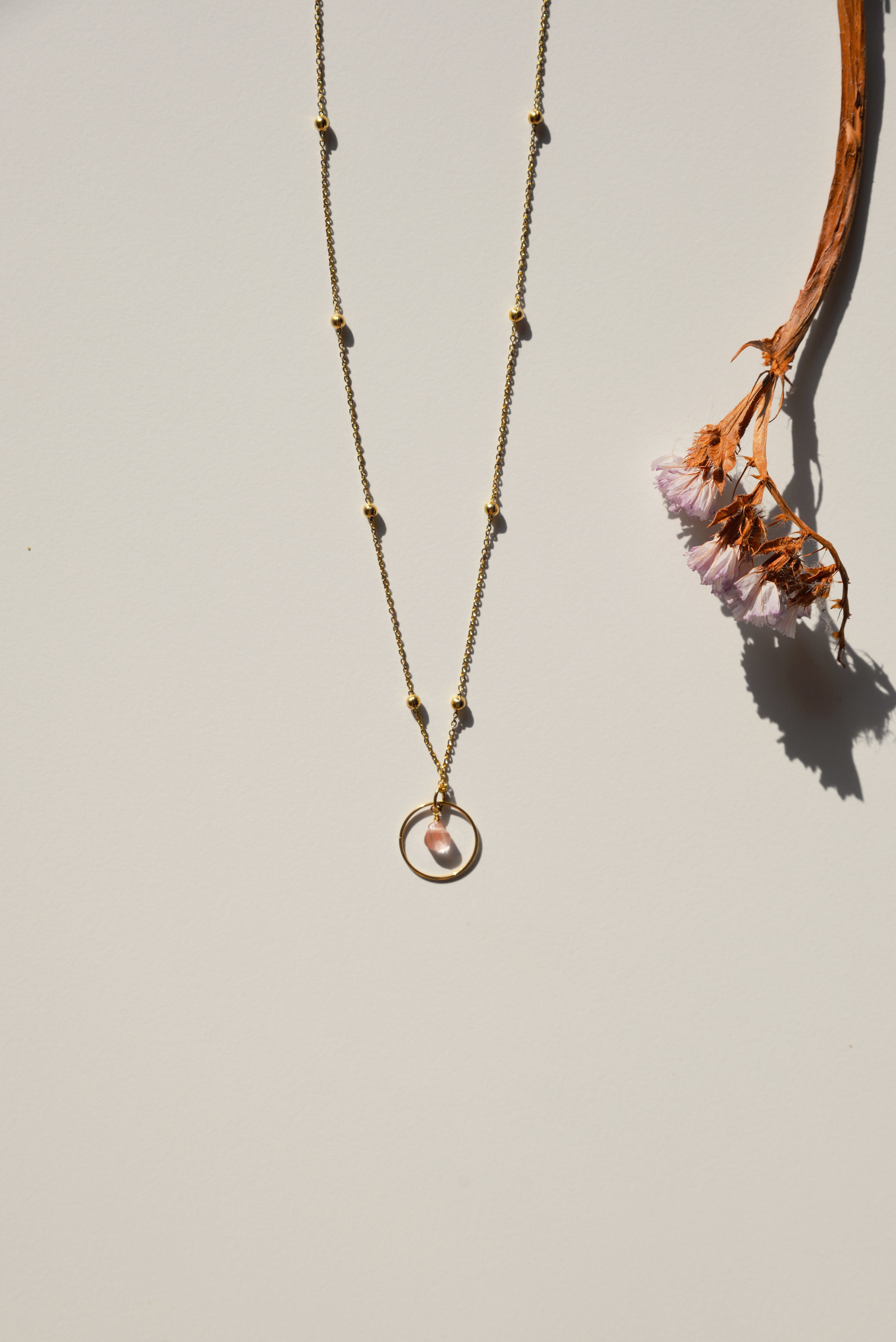 Vinoos Cirkel Ketting Glas