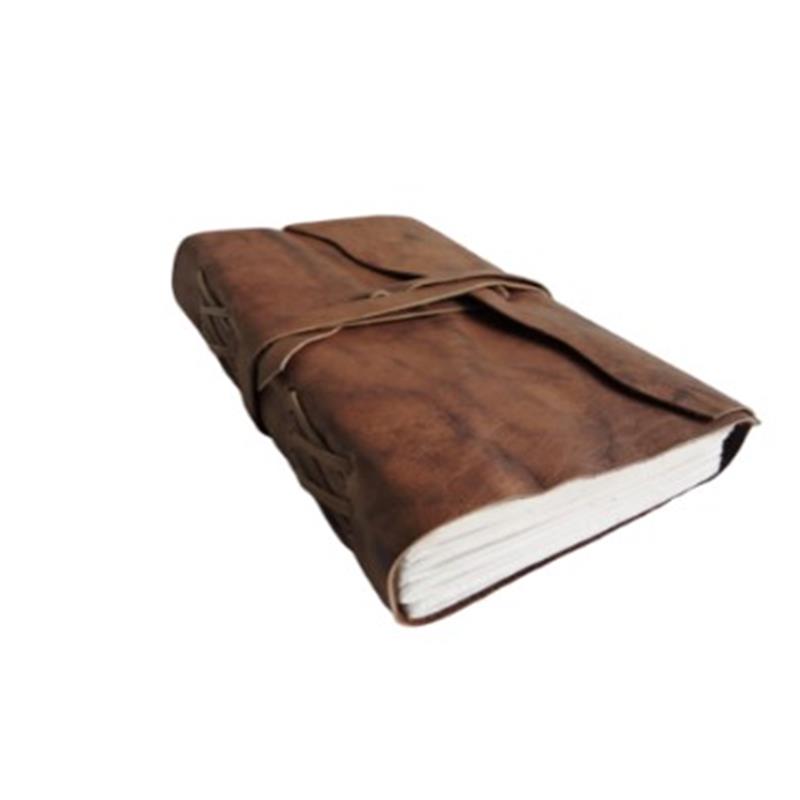 Leather Notebook Plain A5 Light Brown