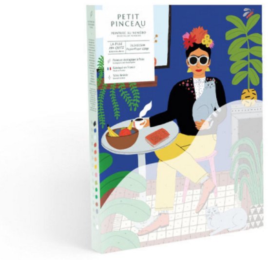 Kit for Painting By Numbers - Girl with Cats