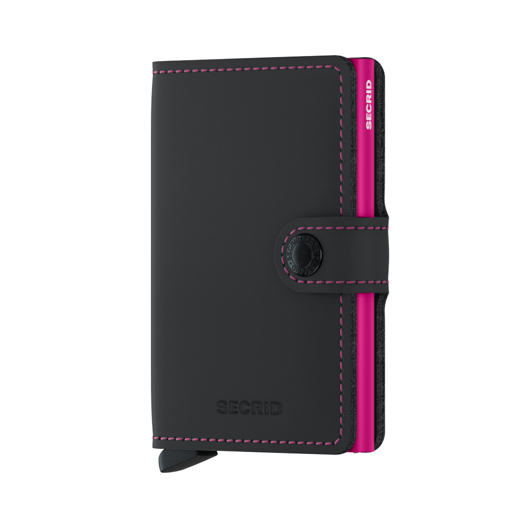 Secrid Miniwallet matte black & fuchsia