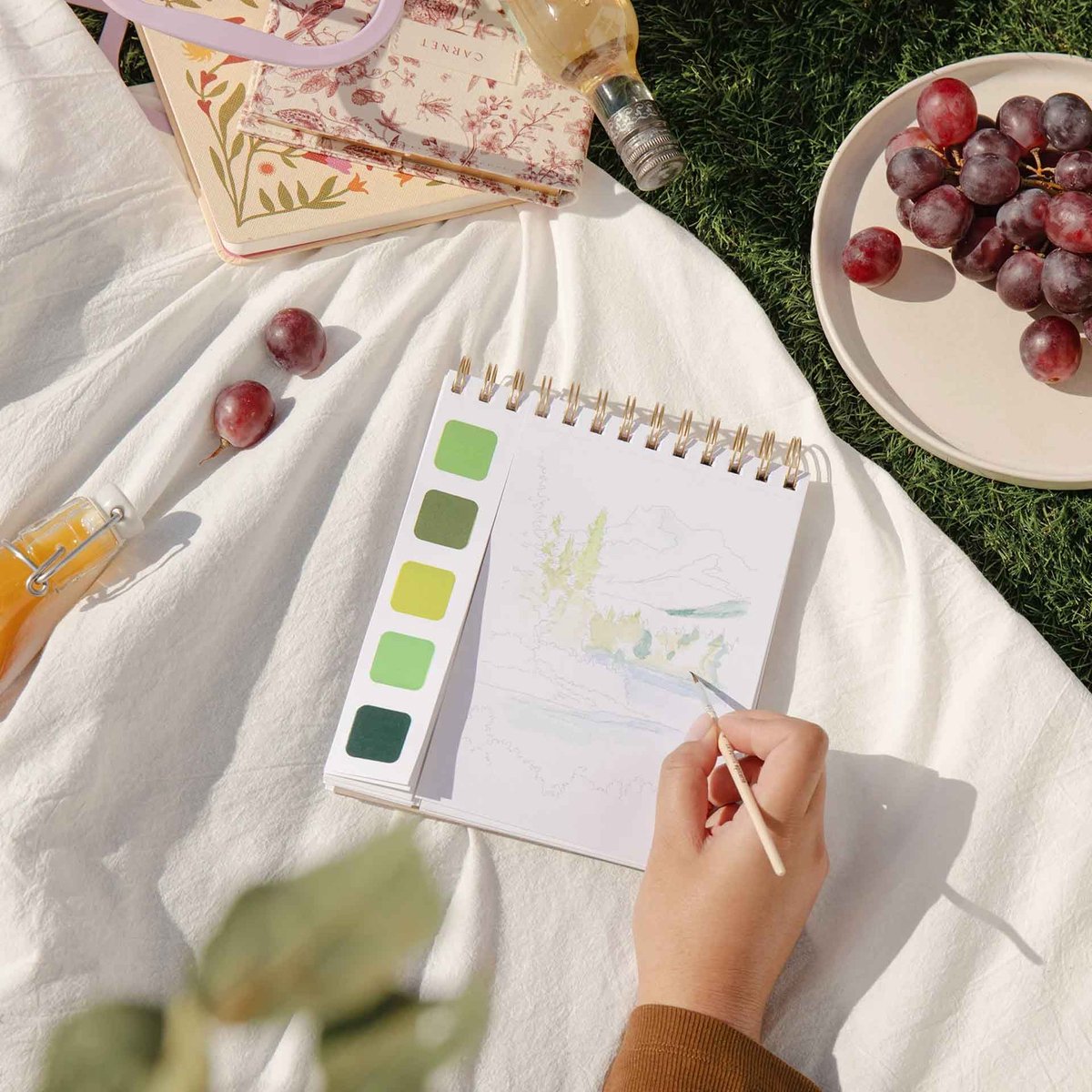 Aquarel Notitieboek voor Onderweg - Natuurlandschap