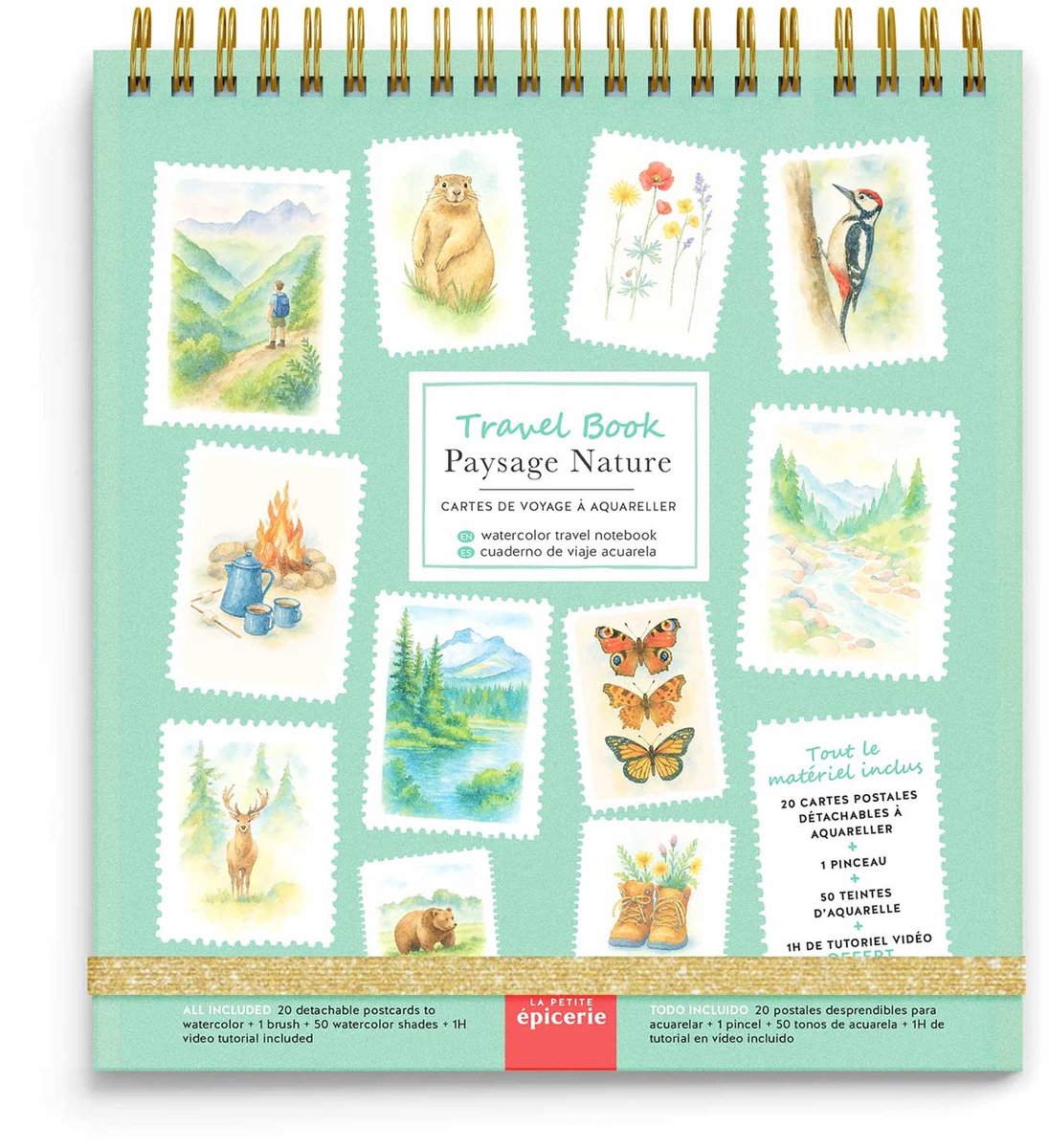 Aquarel Notitieboek voor Onderweg - Natuurlandschap