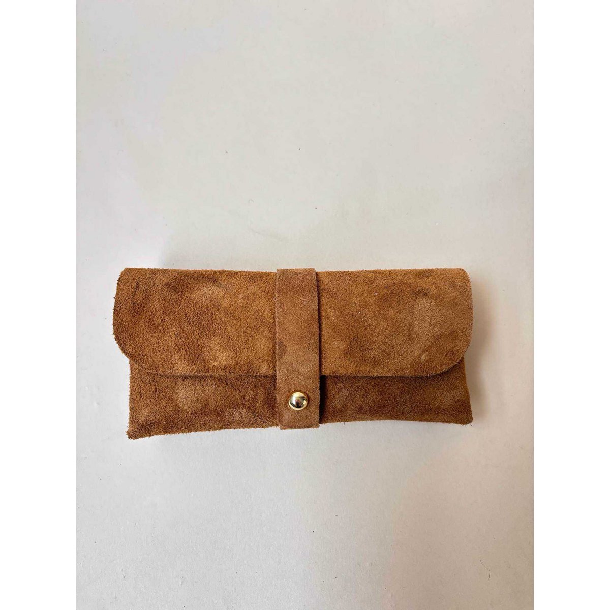 Suède leren etui voor zonnebril