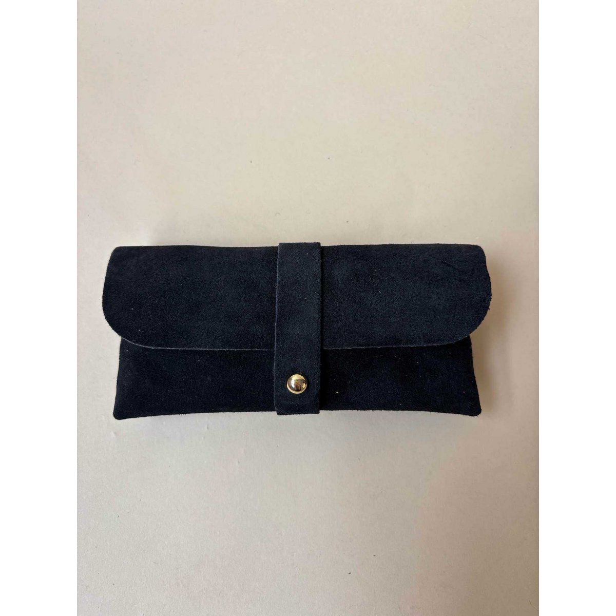 Suède leren etui voor zonnebril