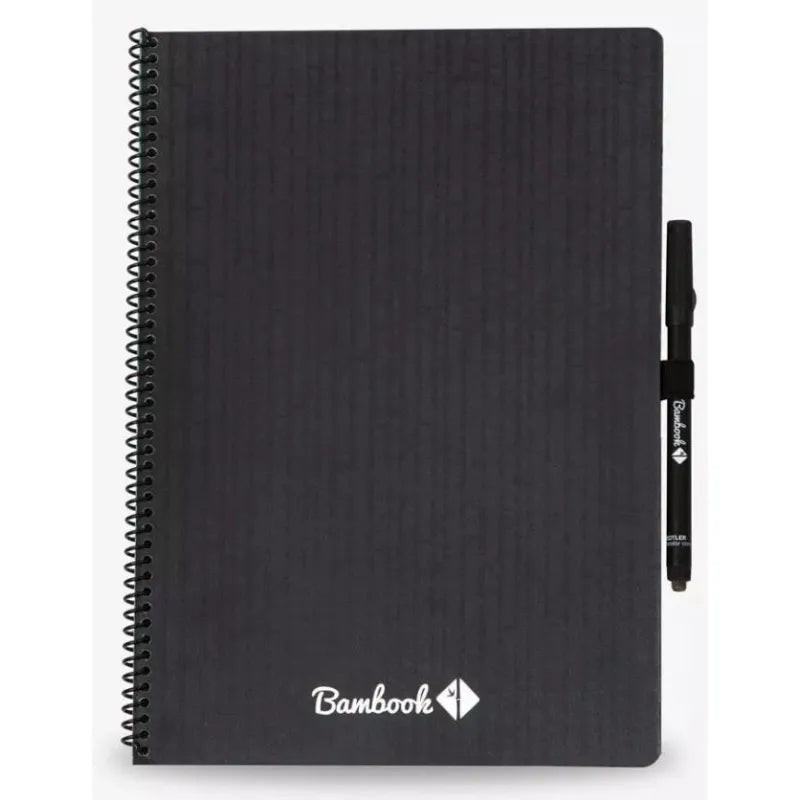 Bambook Notebook Soft Cover Erasable Lined Two Sizes Black