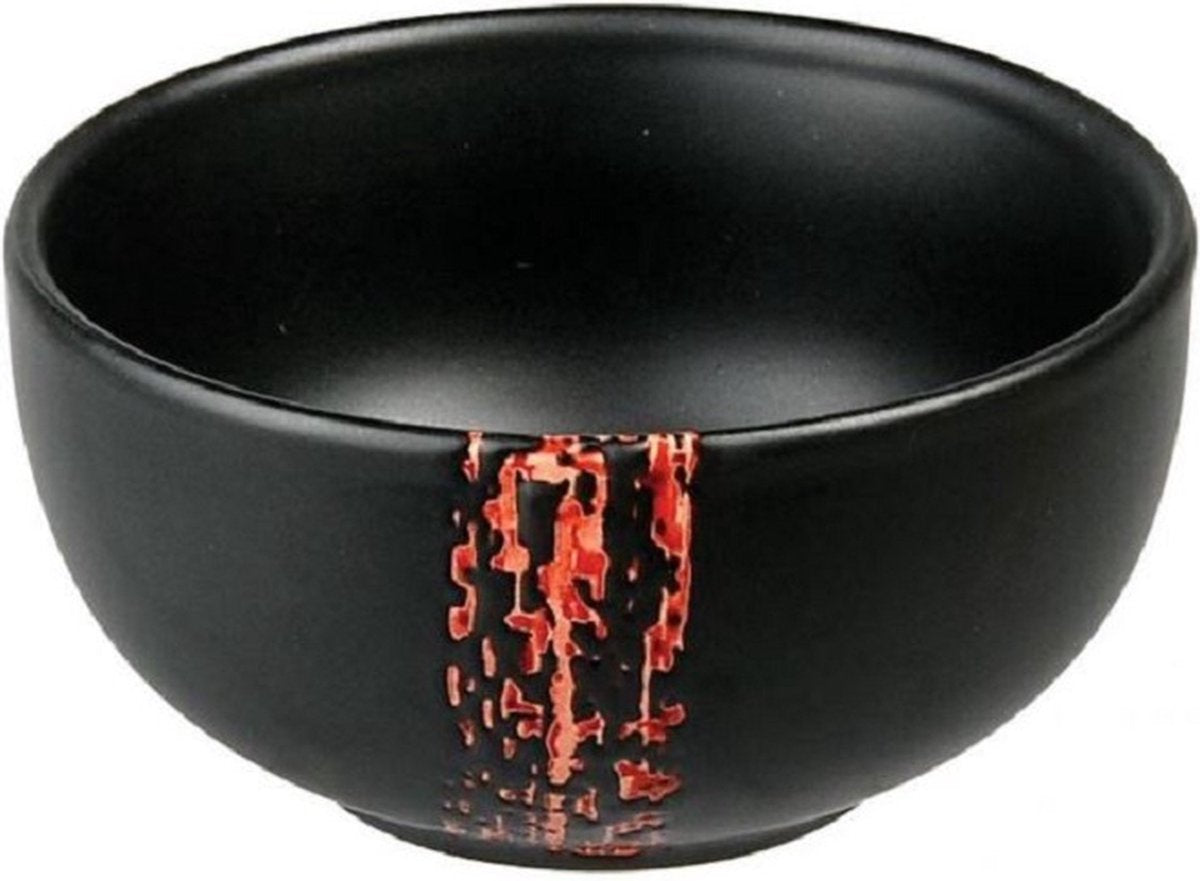 Zwarte kom met zenlepel