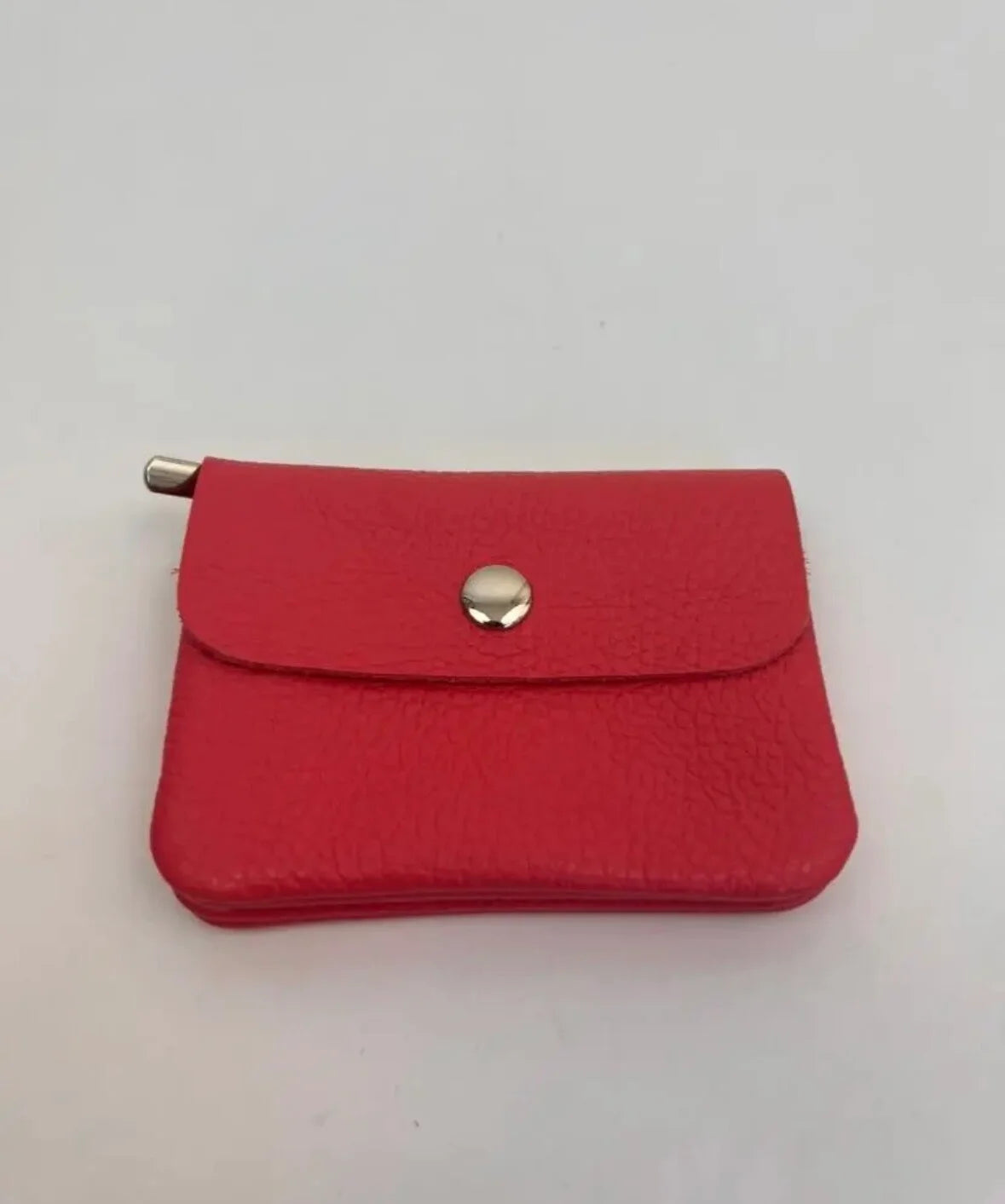 Leather Purse with Zipper Blush Small