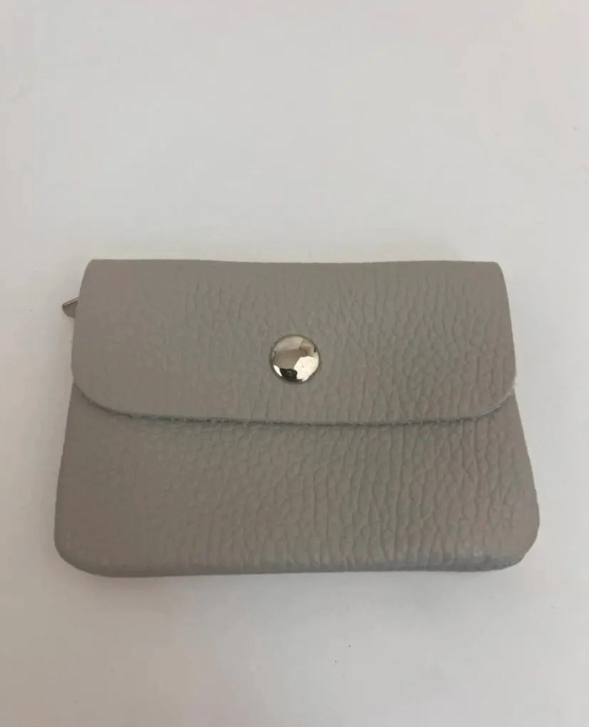 Leather Purse with Zipper Blush Small