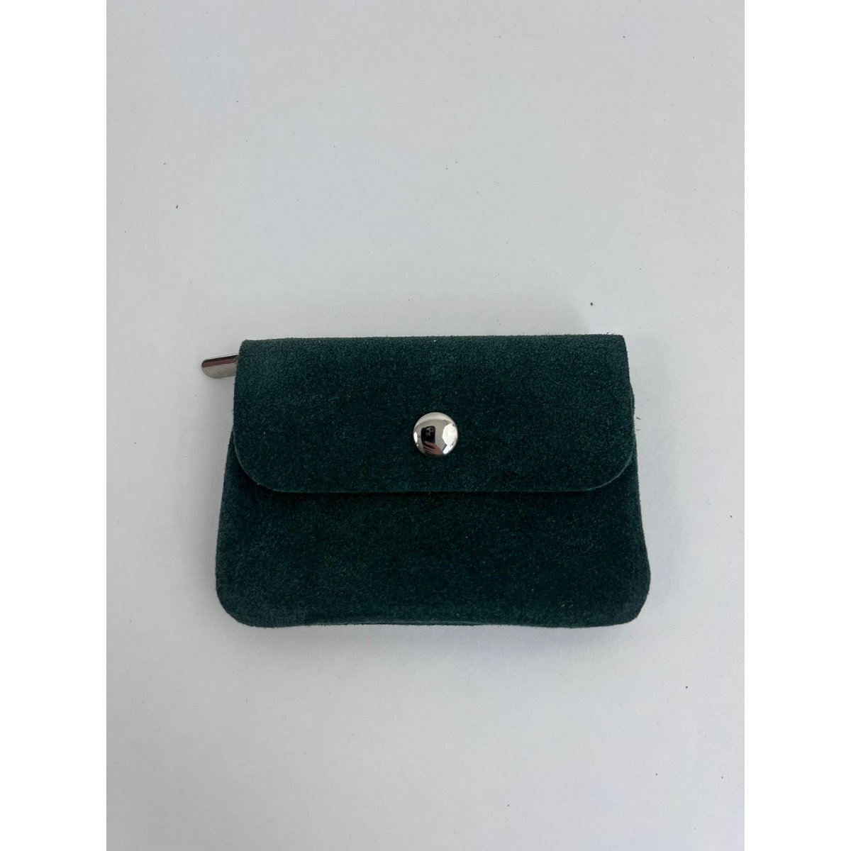 Suède portemonnee met rits Blush Small