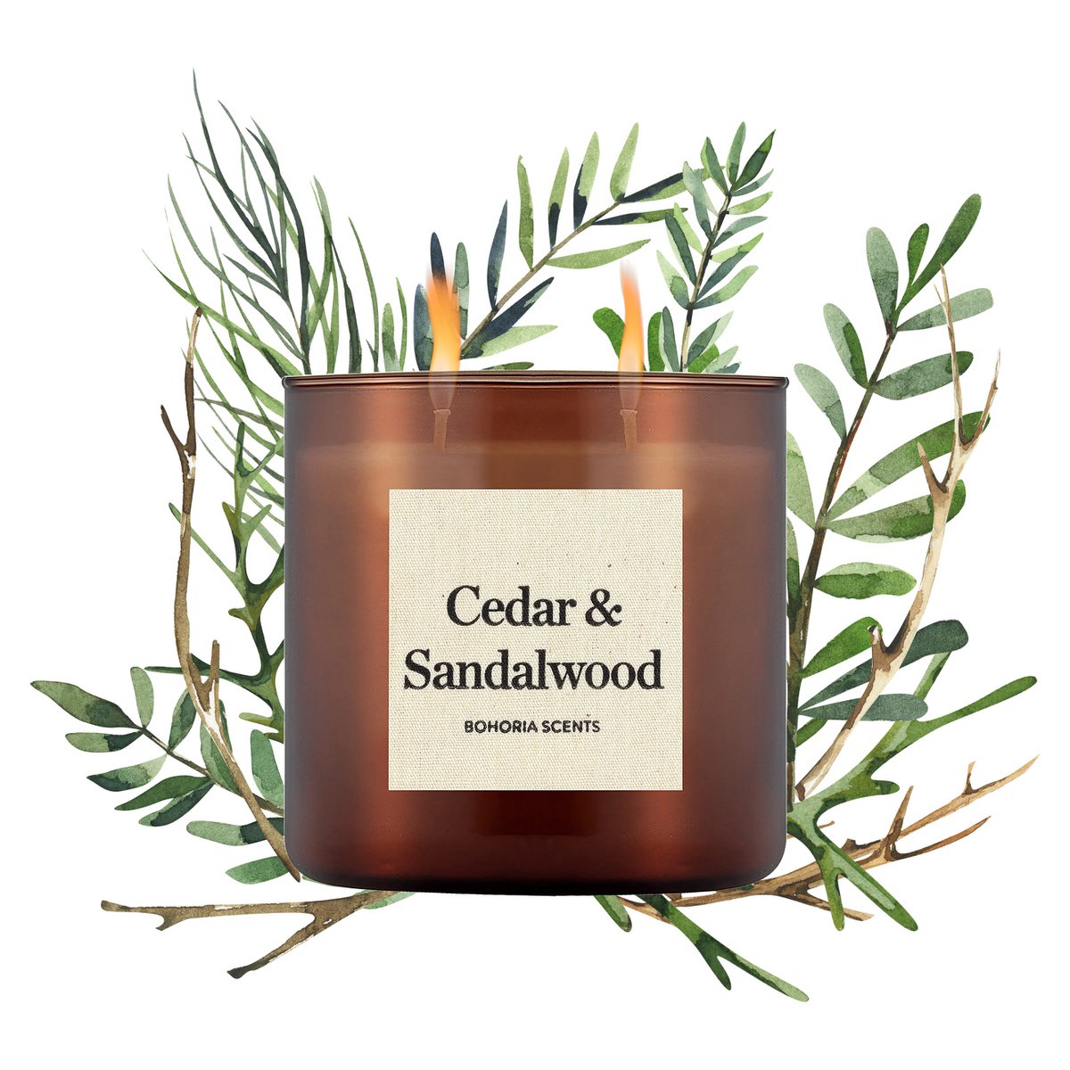 Bohoria Scented Candle Cedar & Sandalwood