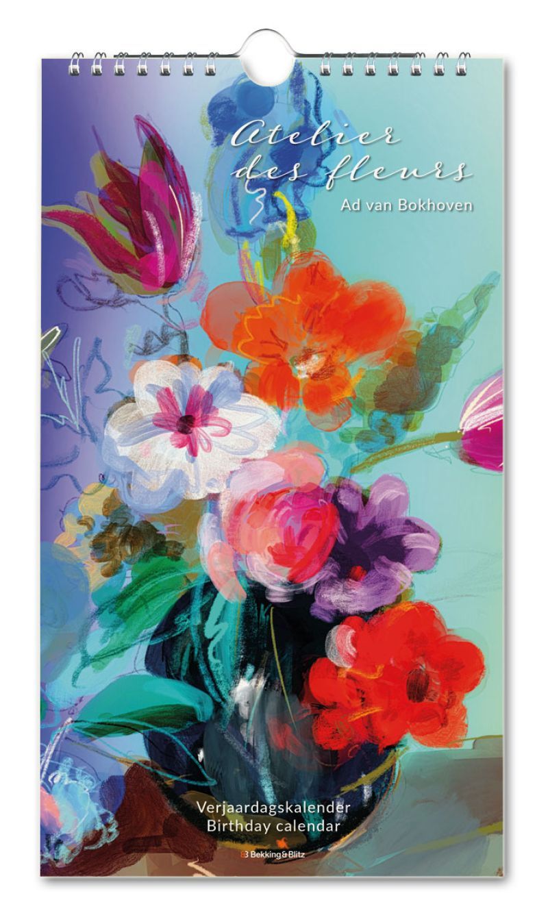 Geburtstagskalender Ad van Bokhoven Blumenstillleben