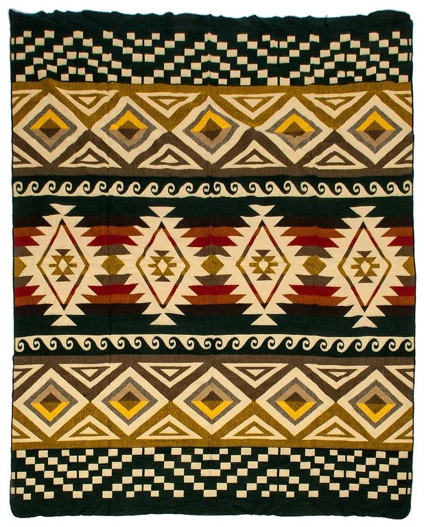 Alpaka Native Decke Cayambe Dunkelgrün