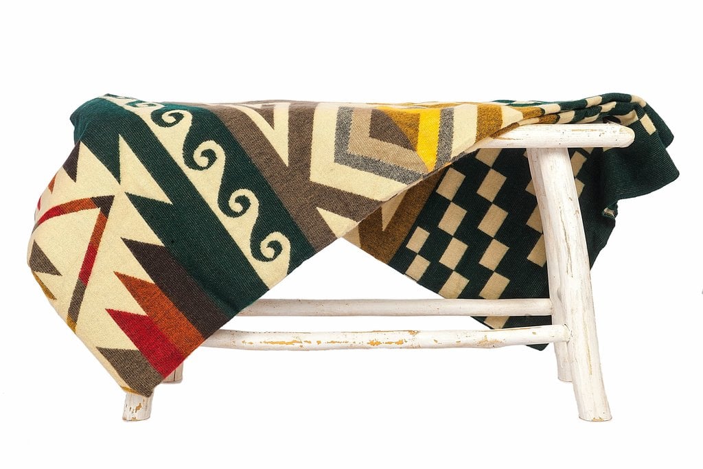 Alpaka Native Decke Cayambe Dunkelgrün