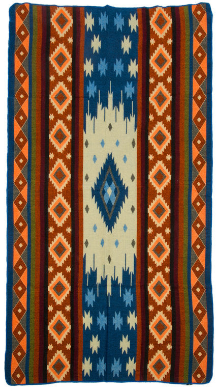 Mini-Alpaka-Native-Decke Quilotoa Blau