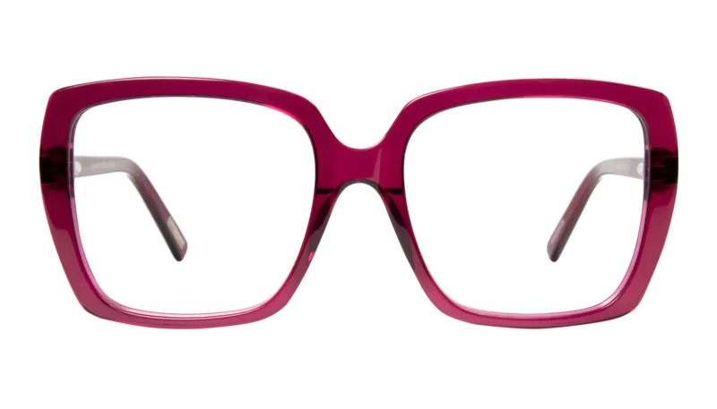 Frank en Lucie Leesbril Eyedentity Raspberry Baret