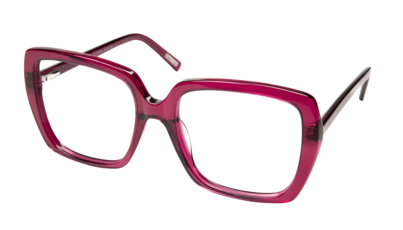 Frank en Lucie Leesbril Eyedentity Raspberry Baret