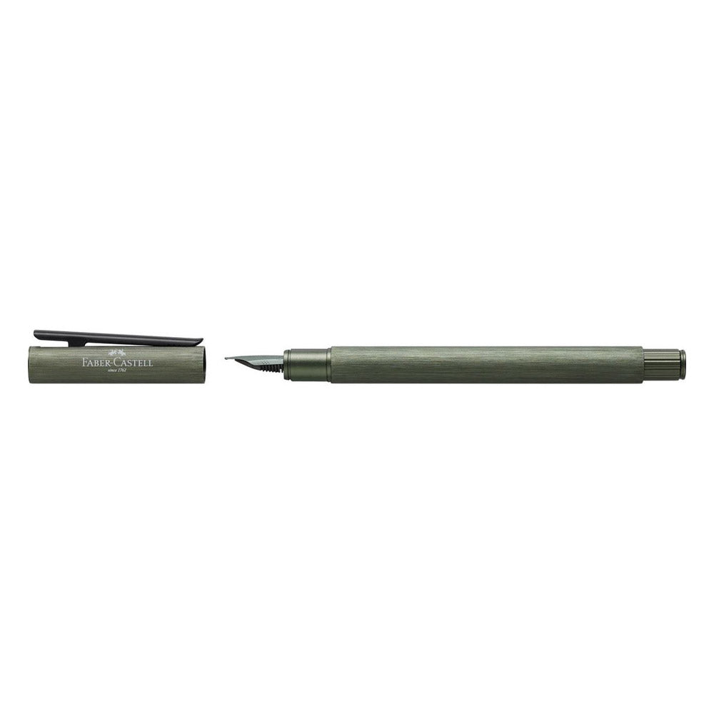 Faber-Castell Vulpen Neo Slim Aluminium Olijfgroen
