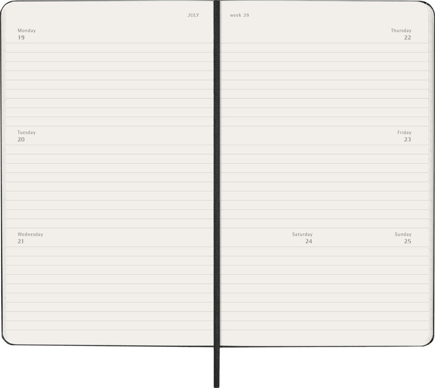 Moleskine Planer 2027 Softcover Large Week Schwarz