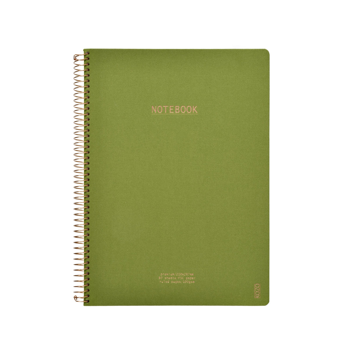 KOZO Notitieboek Canvas A4 lijn