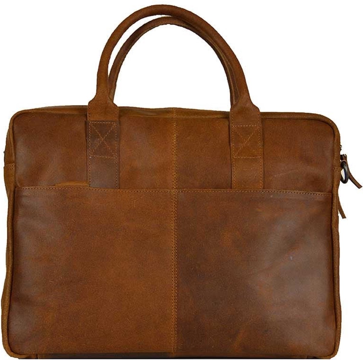 DSTRCT Leather Laptop Bag 15.6" Cognac