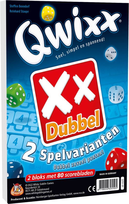 Qwixx Dubbel Scorebloks