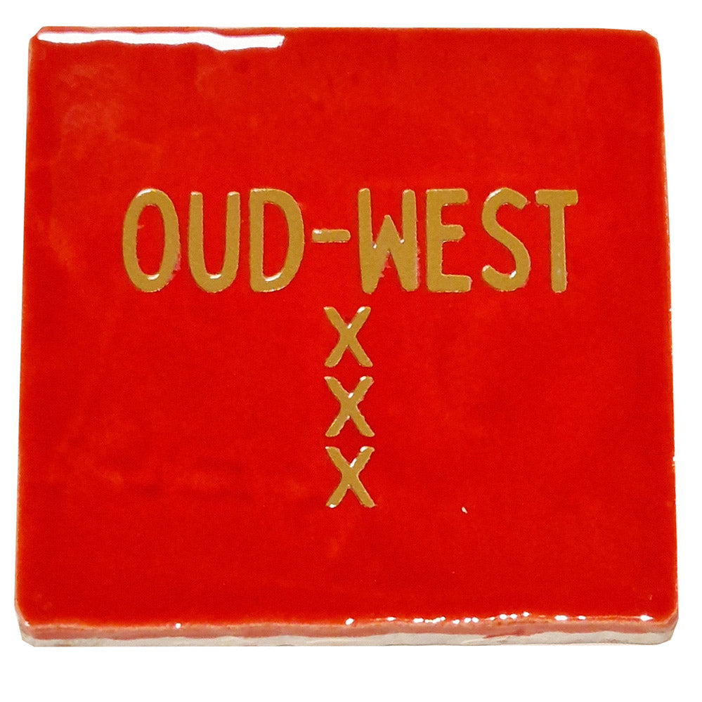 Tegeltje Amsterdam Oud West Klein Rood