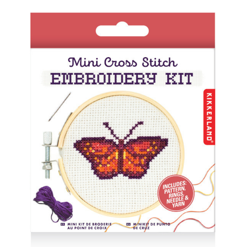 Mini Cross Stitch Borduurpakket - Vlinder