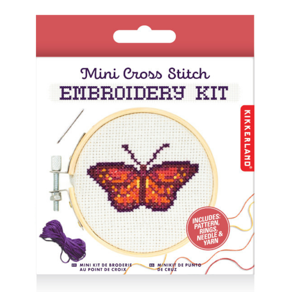 Mini Cross Stitch Embroidery Kit - Butterfly