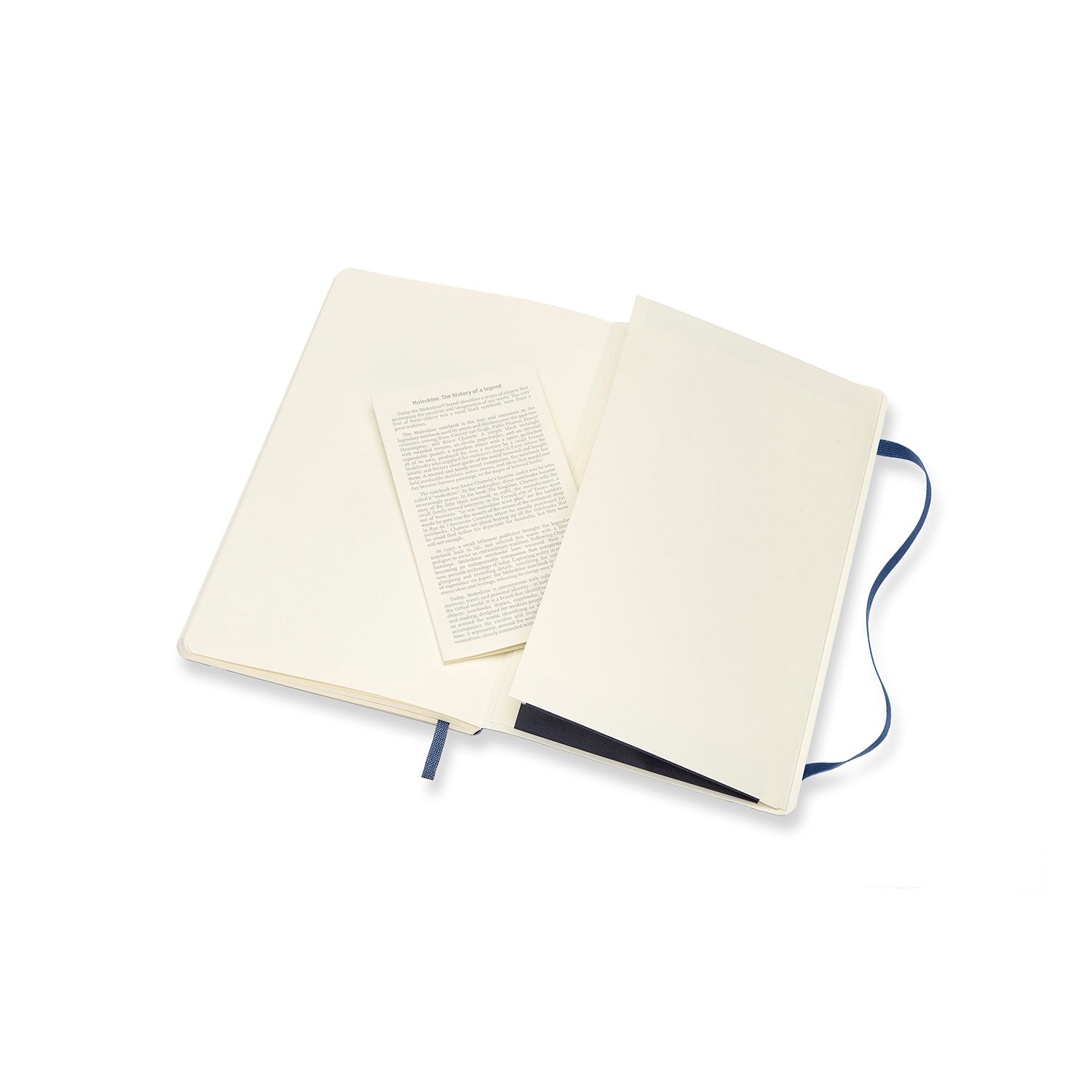 Moleskine notebook softcover large plain sapphire blue