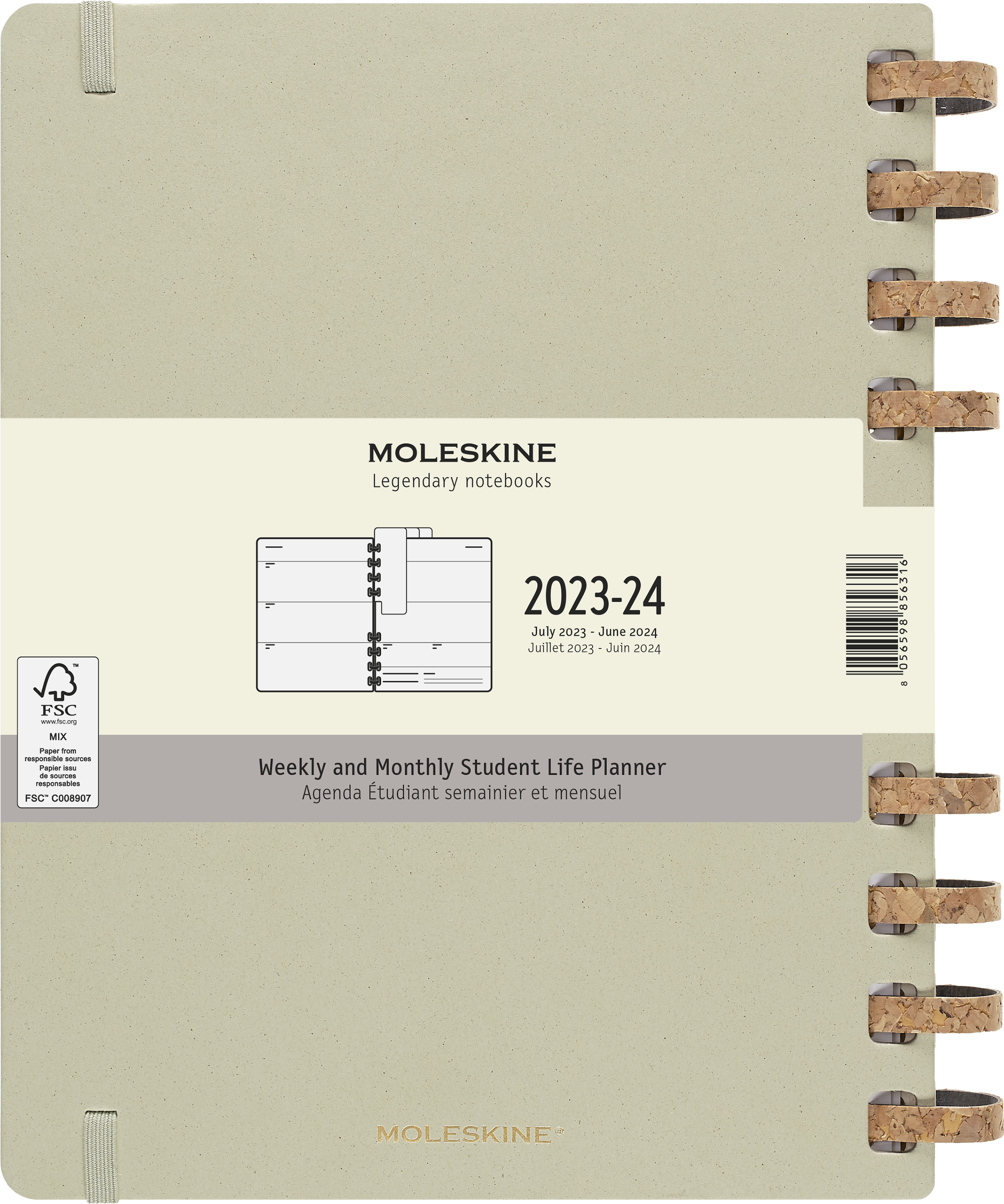 Moleskine 12M Academic Spiral Planner x-large 2023-2024