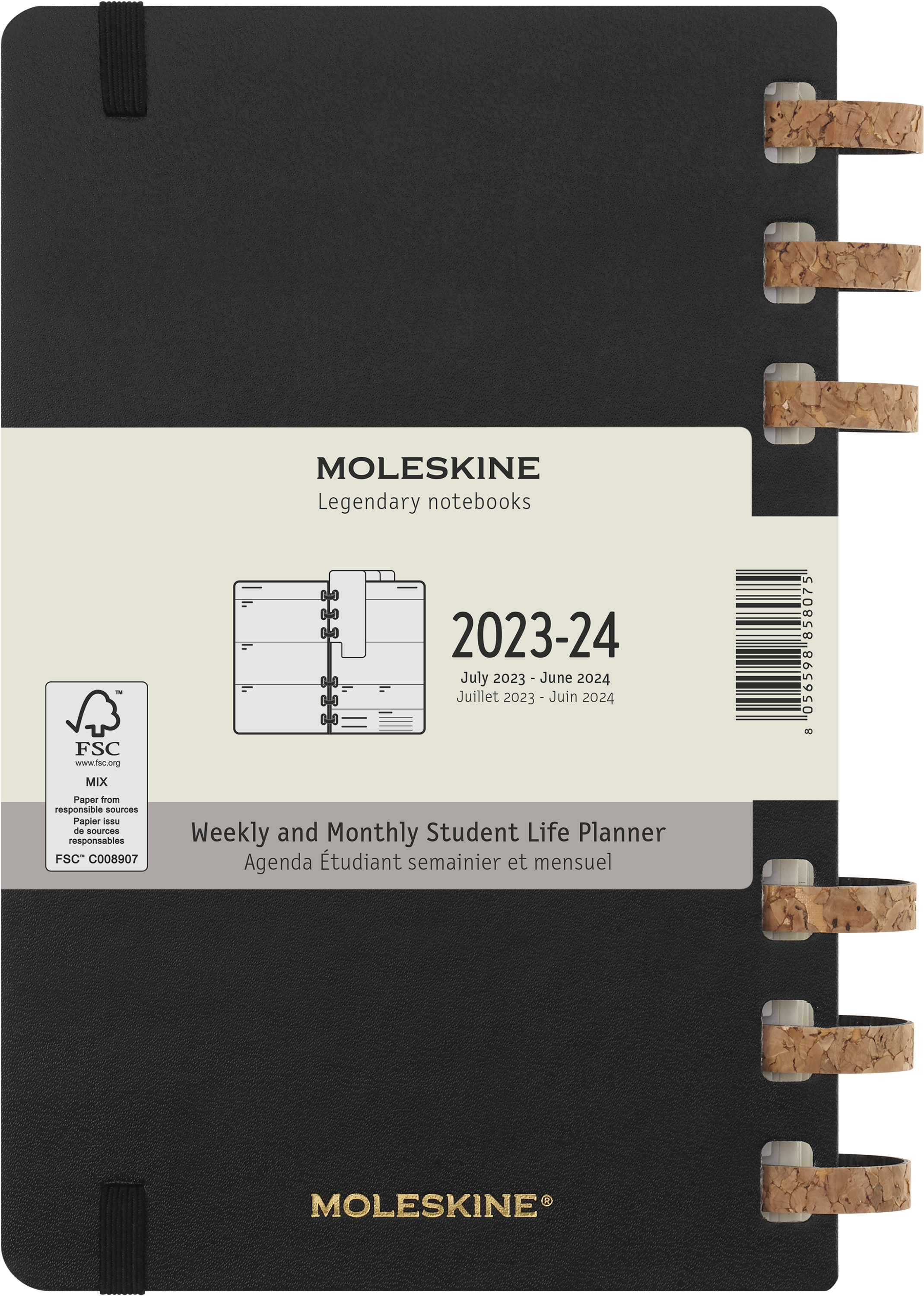 Moleskine 12M Academic Spiral Planner large 2023-2024