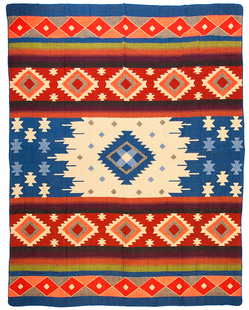 Alpaca Native Blanket Quilotoa Blue