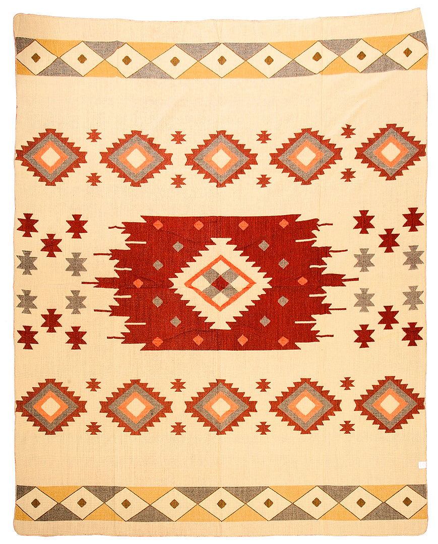 Alpaca Native Blanket Quilotoa Red