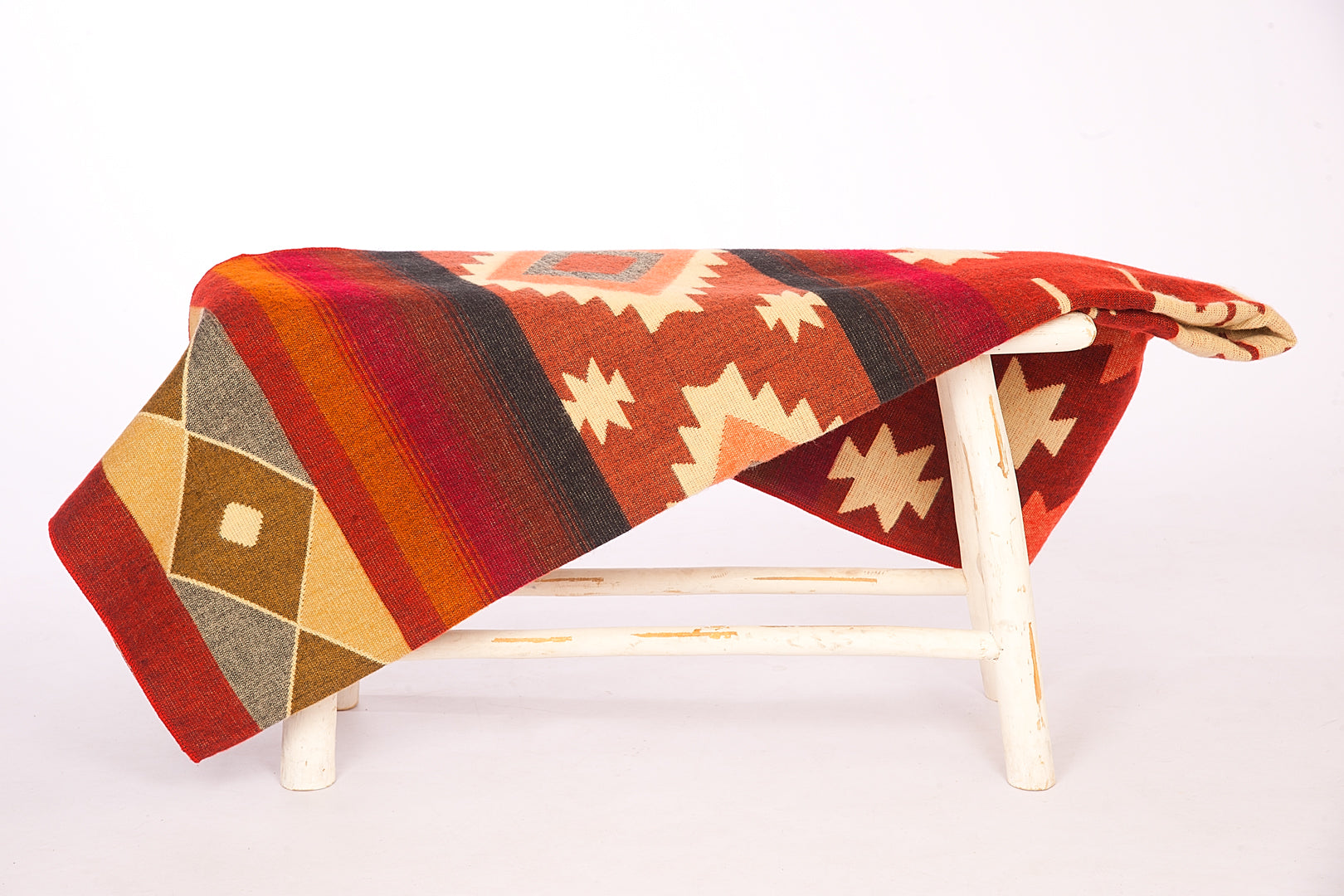 Alpaca Native Blanket Quilotoa Red