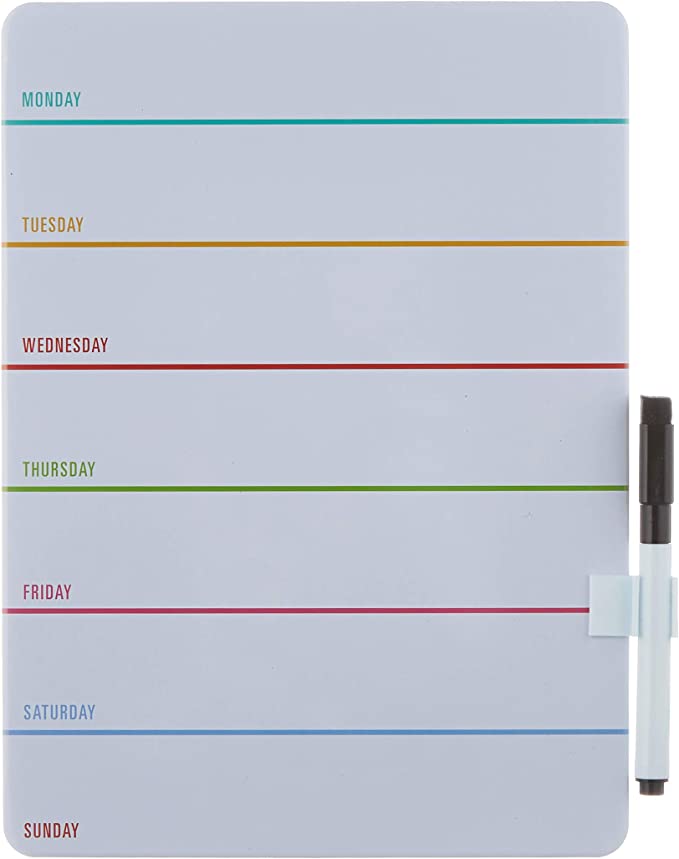 Abwischbaren Tafel Wöchentlicher Zeitplan