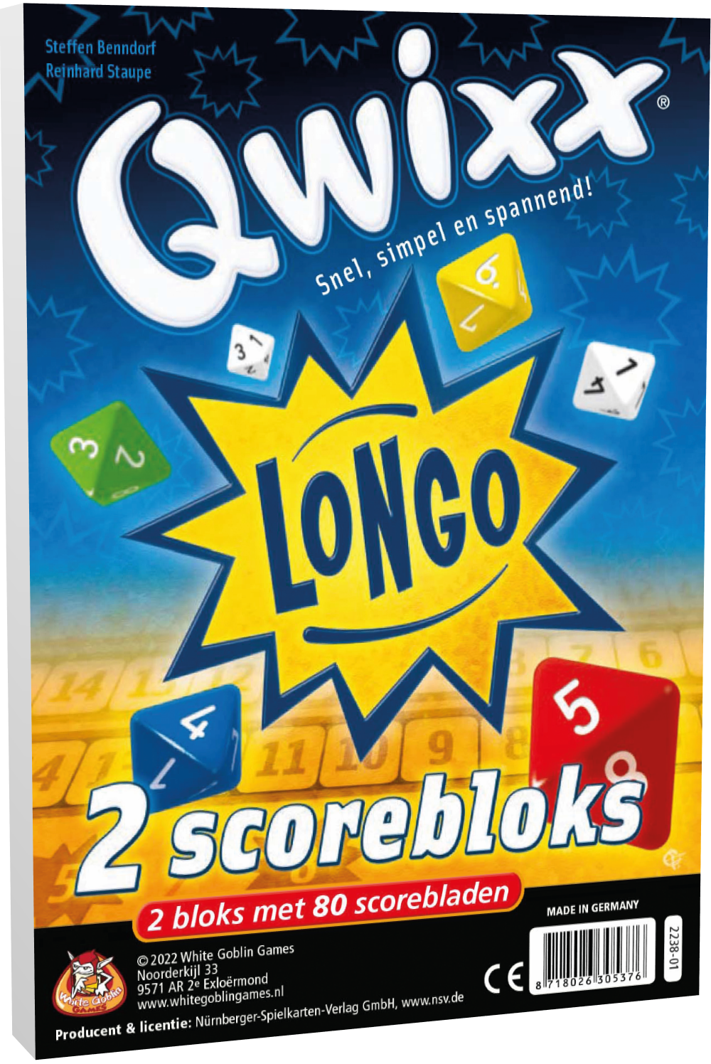 Qwixx Longo Scoreblokken