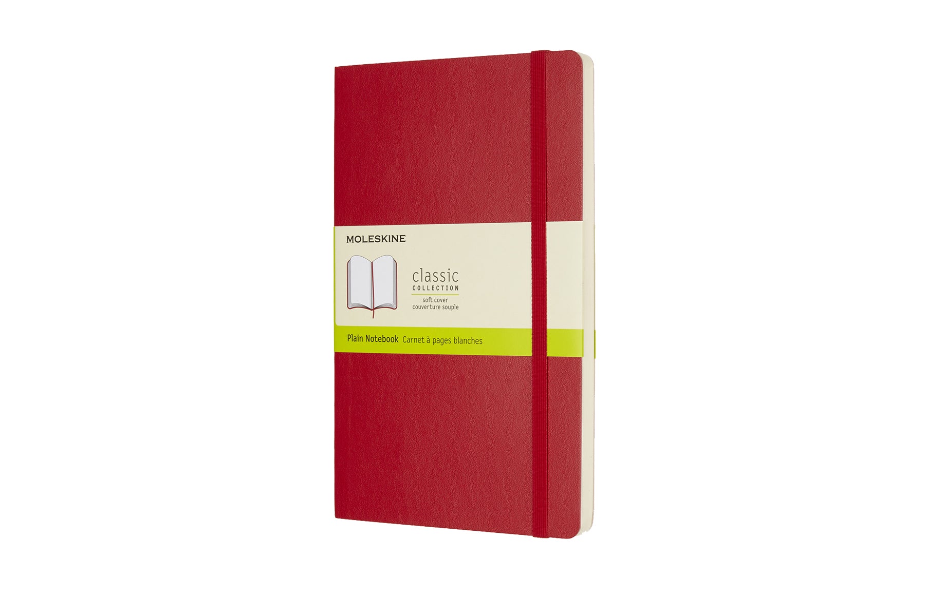 Moleskine notitieboekje softcover large effen rood