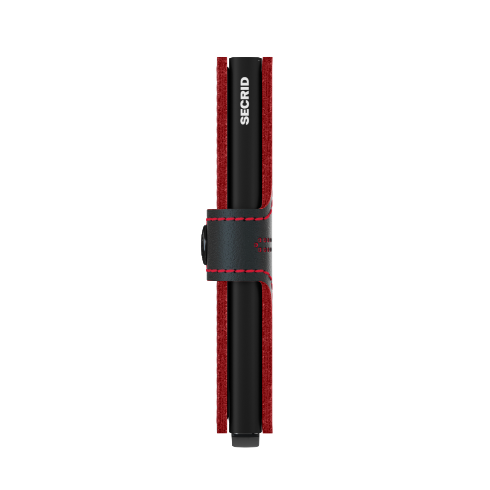 Secrid Miniwallet perforated fuel black - red