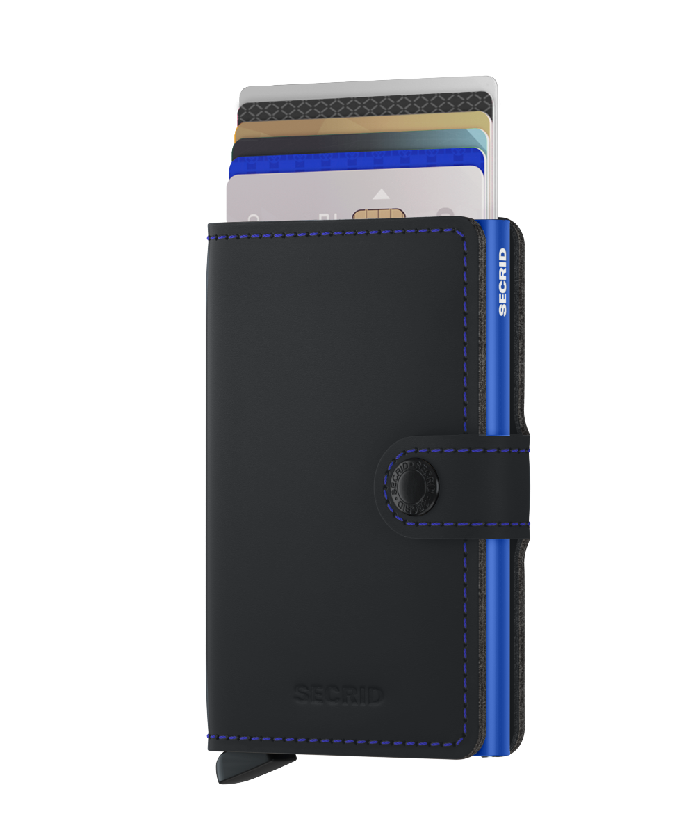 Secrid Miniwallet matte black & blue