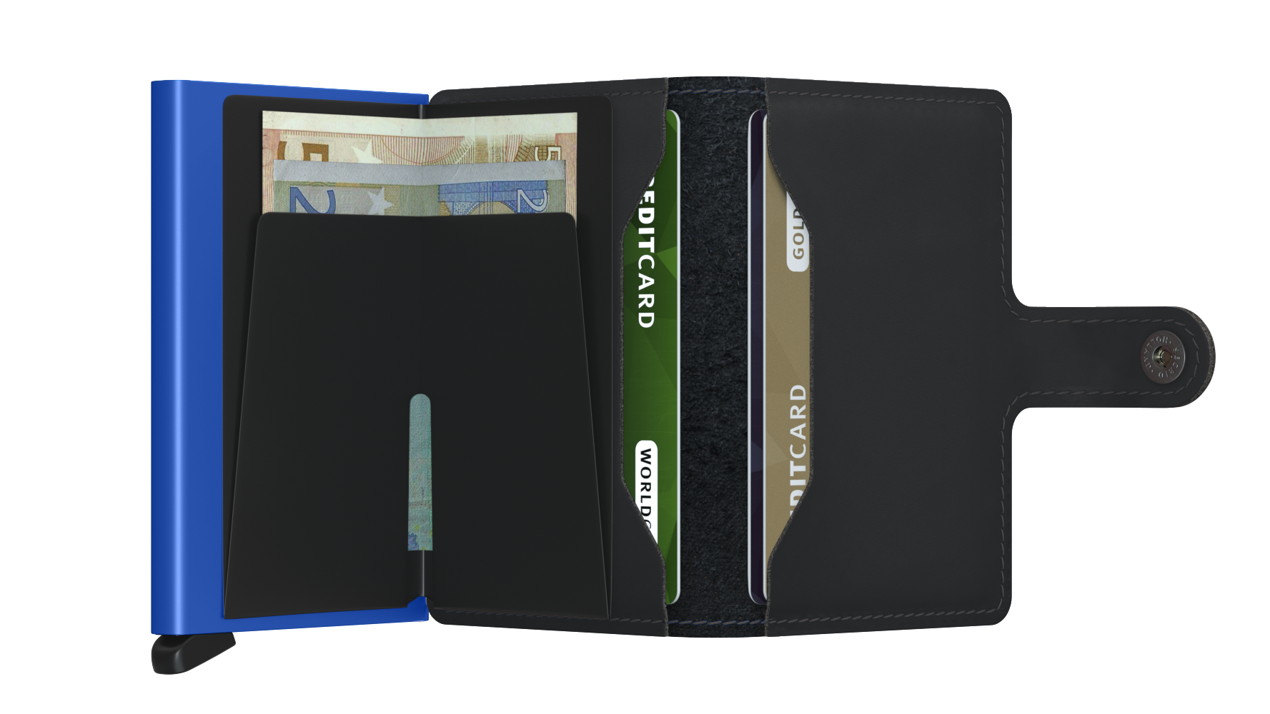 Secrid Miniwallet matte black & blue
