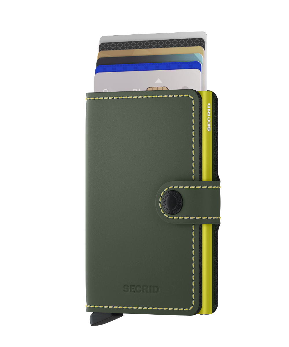 Secrid Miniwallet mat groen &amp; limoen