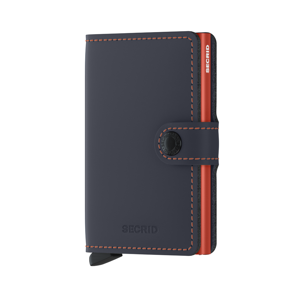 Secrid Miniwallet matte night blue & orange