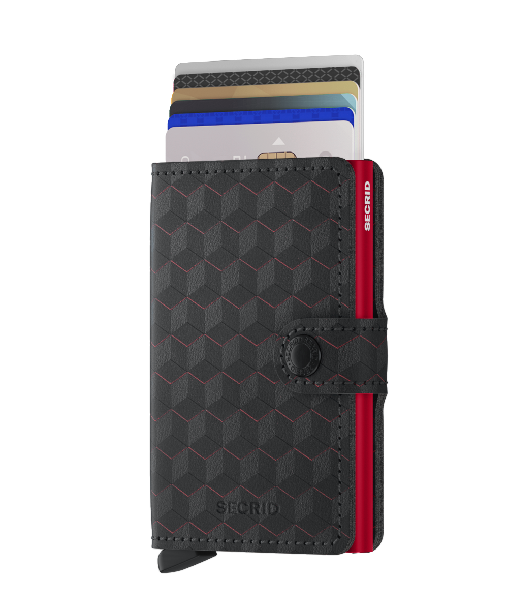 Secrid Miniwallet optical black - red
