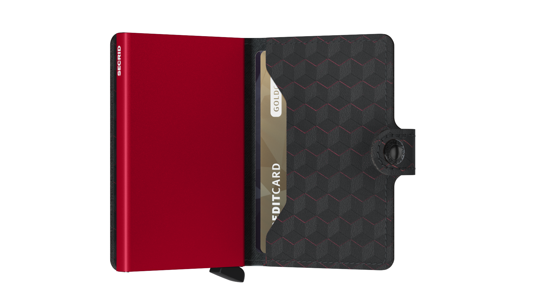Secrid Miniwallet optical black - red