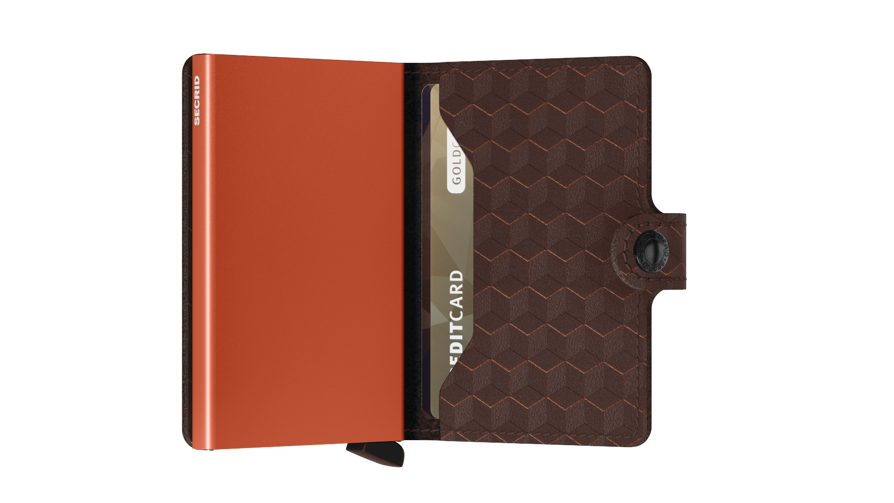 Secrid Miniwallet optical brown - orange