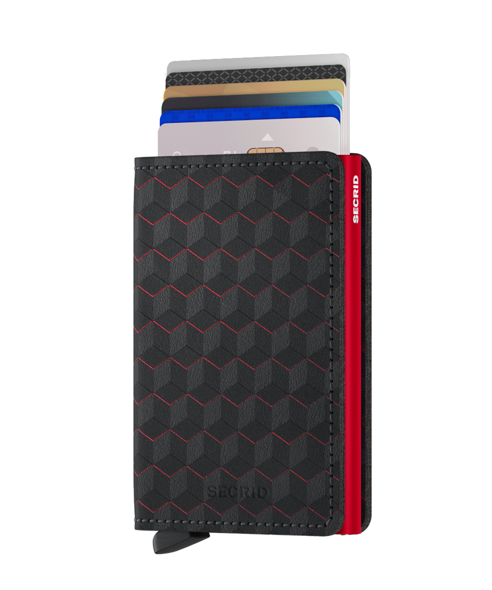 Secrid Slimwallet optical black - red