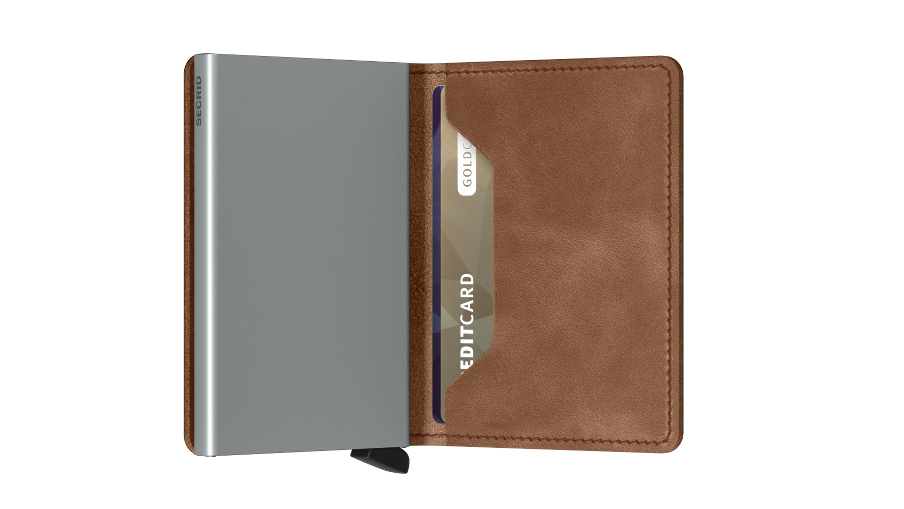 Secrid Slimwallet vintage cognac-silver