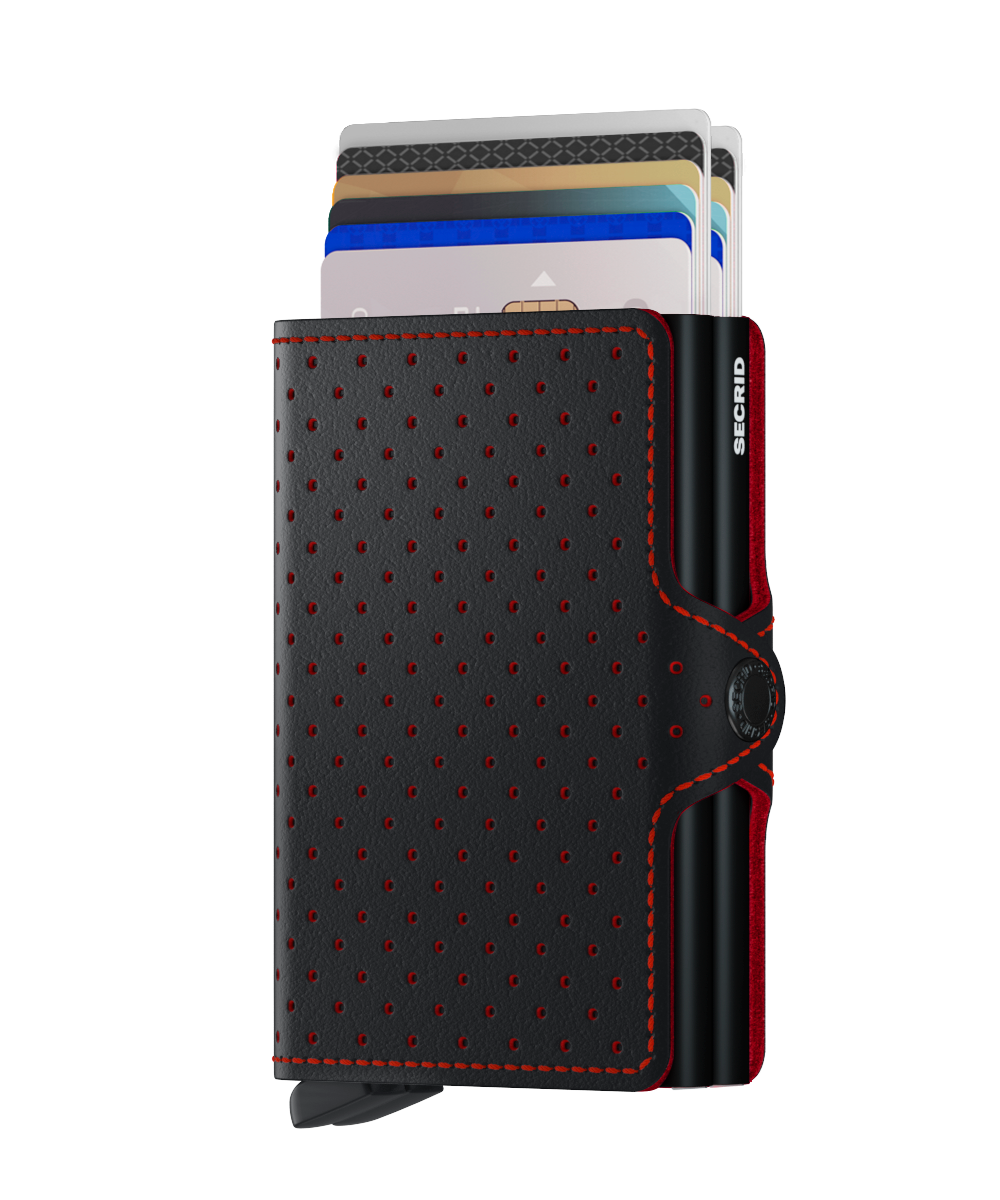 Secrid Twinwallet perforated black-red