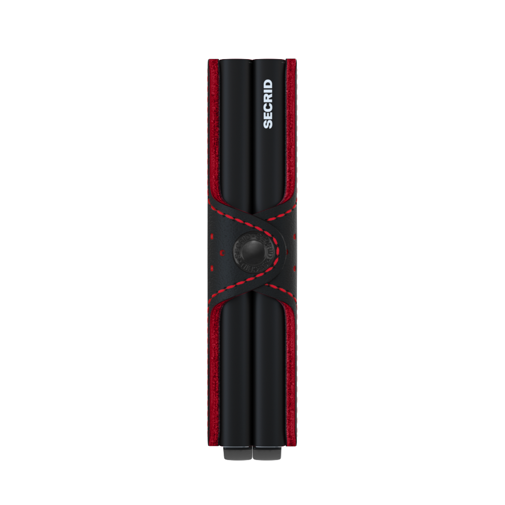 Secrid Twinwallet geperforeerd zwart-rood