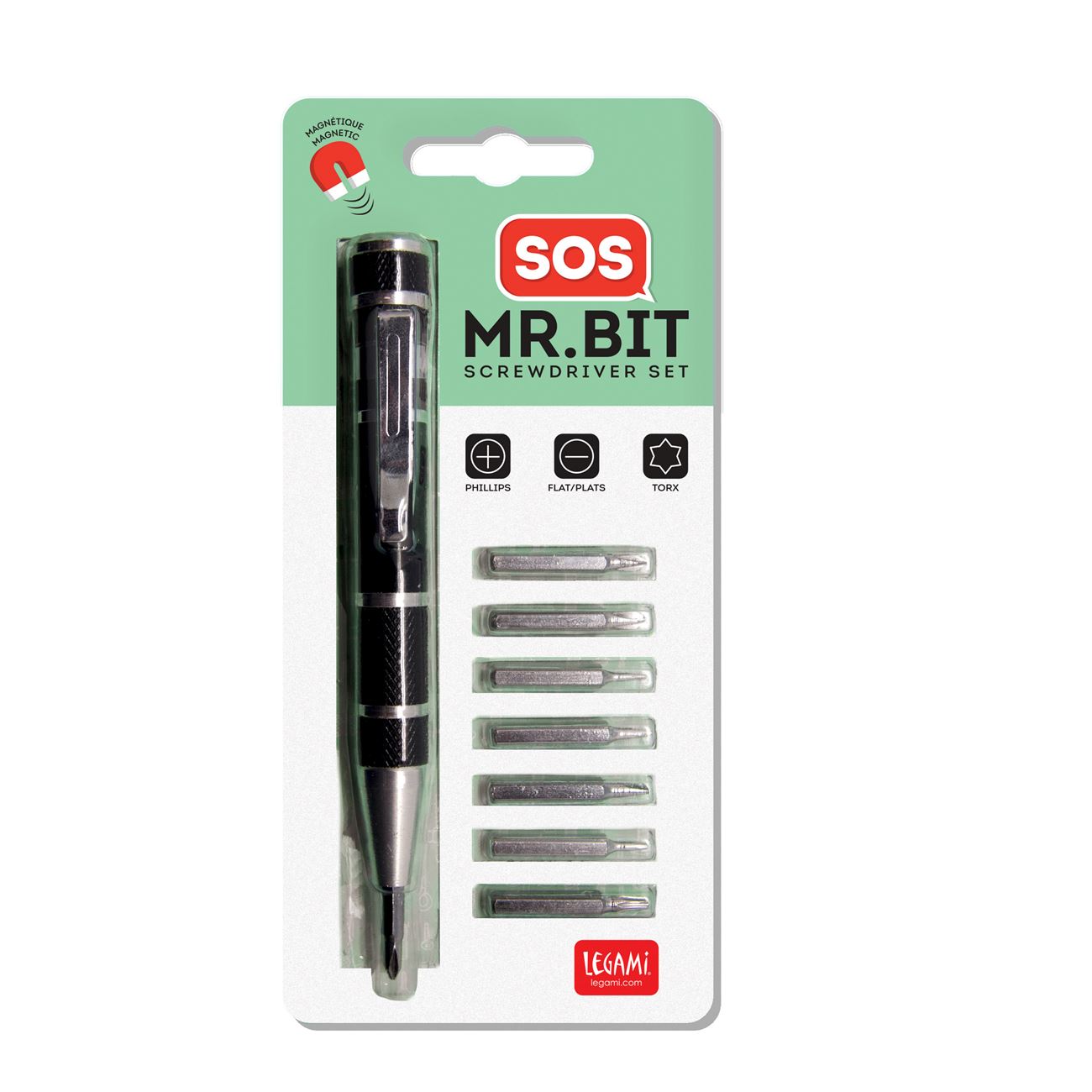 Mr. SOS Bit Screwdriver Set Black